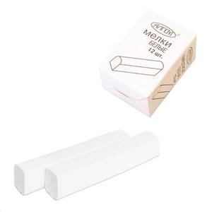 АЛГЕМ Мел белый АЛГЕМ 12шт квадратный