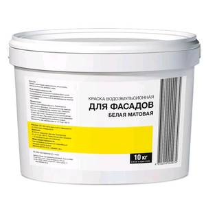 Л-М Краска для фасадов белая матовая 10кг