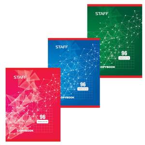 STAFF Тетрадь STAFF Эксклюзив А4 96л клетка, офсет №2 эконом, обложка картон