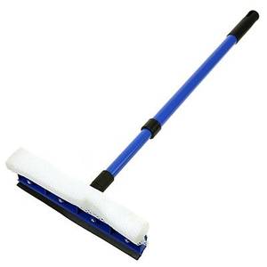  Склиз (окномойка) 19*7 поролон/силикон с резинкой, с губкой, с нержавеющей рукояткой 48-74см