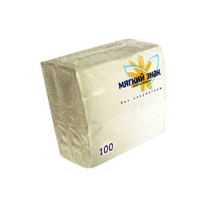 Мягкий Знак Салфетки Мягкий Знак 24*24см белые 100 листов