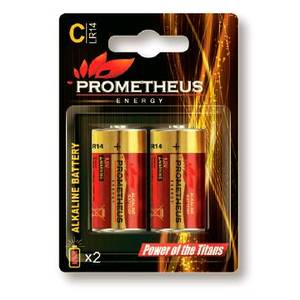 PROMETHEUS Батарейка PROMETHEUS ENERGY C 1000min 3.9om по 2шт в блистере