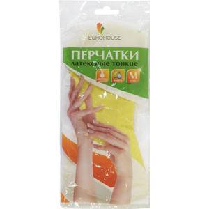 Eurohouse Перчатки латексные хозяйственные Еврохаус