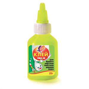Луч Клей ПВА-М ЛУЧ 25г (бумага, картон, кожа, ткань, дерево)