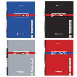 BRAUBERG Тетрадь BRAUBERG КОНТРАКТ А5 96л гребень, клетка, обложка картон