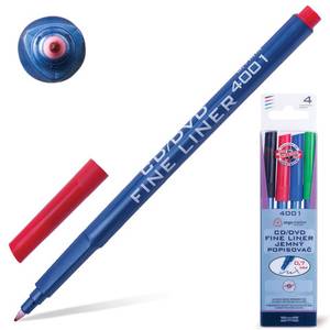 KOH-I-NOOR Маркеры для CD/DVD KOH-I-NOOR 4шт 0,7мм