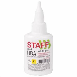 STAFF Клей ПВА STAFF Basic 45г с дозатором