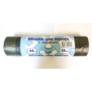 EL PACO Мешки для мусора (пакеты) ПНД EL PACO 60л*10шт с завязками
