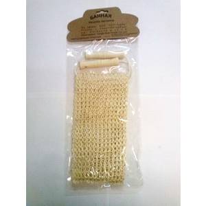 AST Мочалка банная 12*60см плетенный сизаль, деревянные ручки