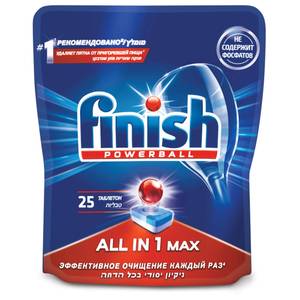 Finish Таблетки для посудомоечных машин Finish All-In-One 25шт