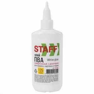  Клей ПВА STAFF Basic 125г с дозатором