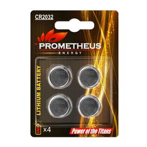 PROMETHEUS Батарейка CR2032 PROMETHEUS ENERGY 3V 210mAh по 4шт в блистере