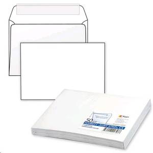 РЯЖСКАЯ ПЕЧАТНАЯ ФАБРИКА Конверт С5 162*229 с отрывной полосой 50шт в упаковке, внутренняя запечатка