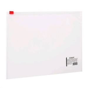 STAFF Папка-конверт на молнии А5 STAFF 0,12мм малого формата