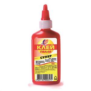 Луч Клей ПВА-М ЛУЧ Супер 85г (бумага, картон, кожа, ткань, дерево, стекло, фотографии)