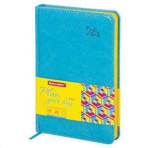 BRAUBERG Ежедневник датированный BRAUBERG Rainbow А5 2021 кожзам