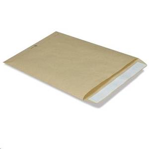 КУРТ Конверт-пакет В4 1мм до 140л плоский, крафт-бумага, отрывная полоса