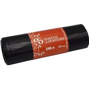 Россия(мешки) Мешки для мусора ПВД Оптимум 240л 90*140 35мкм (Кратность 10)