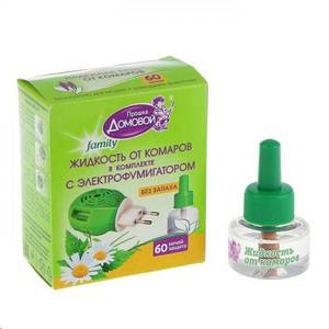 Домовой Комплект Домовой Био Family фумигатор универсальный+жидкость от комаров 60 ночей