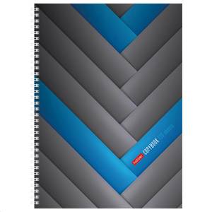 HATBER Тетрадь HATBER Blue Line А4 120л клетка, гребень, обложка твердая, срез 5 цветов